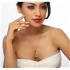 Image 1 : 14KT Yellow Gold 1.68ctw Ruby and Diamond Pendant With Chain
