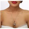 Image 2 : 14KT Yellow Gold 1.68ctw Ruby and Diamond Pendant With Chain