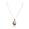 Image 3 : 14KT Yellow Gold 1.68ctw Ruby and Diamond Pendant With Chain
