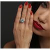 Image 2 : 14KT White Gold 1.24ct Emerald and Diamond Ring