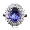 Image 3 : 14KT White Gold 4.33ct Tanzanite and Diamond Ring