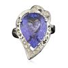 Image 1 : 14KT White Gold 9.34ct GIA Cert Tanzanite and Diamond Ring