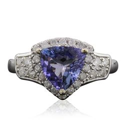 14KT Two-Tone Gold 1.60ct Tanzanite and Diamond Ring