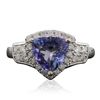 Image 1 : 14KT Two-Tone Gold 1.60ct Tanzanite and Diamond Ring