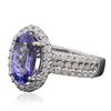 Image 2 : 14KT White Gold 2.51ct Tanzanite and Diamond Ring