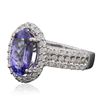 Image 2 : 14KT White Gold 2.51ct Tanzanite and Diamond Ring