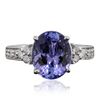 Image 1 : 14KT White Gold 3.63ct Tanzanite and Diamond Ring