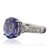 Image 2 : 14KT White Gold 3.63ct Tanzanite and Diamond Ring