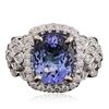 Image 1 : 14KT White Gold 3.50ct Tanzanite and Diamond Ring