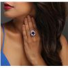 Image 2 : 14KT White Gold 6.42ct Tanzanite and Diamond Ring