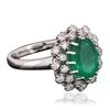 Image 2 : 14KT White Gold 3.03ct Emerald and Diamond Ring