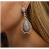 Image 2 : 18KT Three-Tone Gold 17.95ctw Diamond Earrings
