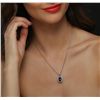 Image 2 : 14KT White Gold 3.17ct Tanzanite and Diamond Pendant With Chain