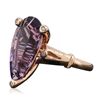 Image 2 : 10KT Rose Gold 7.09ct Amethyst and Diamond Ring