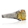 Image 2 : 18KT White Gold 3.91ct Sapphire and Diamond Ring