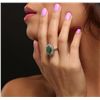 Image 2 : 14KT White Gold 3.18ct Emerald and Diamond Ring