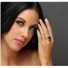 Image 2 : 14KT White Gold 7.40ct GIA Certified Tanzanite and Diamond Ring