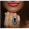 Image 2 : 18KT White Gold GIA Certified 10.54ct Tanzanite and Diamond Ring