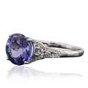 Image 2 : 14KT White Gold 3.45ct Tanzanite and Diamond Ring