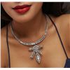 Image 2 : Platinum 38.64ctw Diamond Pendant With Chain