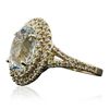 Image 2 : 14KT Yellow Gold 3.26ct Aquamarine and Diamond Ring