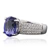 Image 2 : 14KT White Gold 3.31ct Tanzanite and Diamond Ring