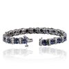 Image 2 : 14KT White Gold 13.23ctw Sapphire and Diamond Bracelet