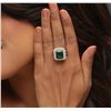 Image 2 : 14KT Yellow Gold 5.44ct Emerald and Diamond Ring