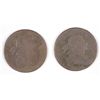 Image 1 : LOT of (2) DRAPED BUST LARGE CENT AG/G 1802 & 1803