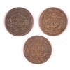 Image 2 : LOT of (3) LARGE CENTS 1847 VG, 1849 F, 1856 VG