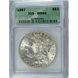 1887 MORGAN DOLLAR ICG MS-64