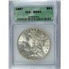 Image 1 : 1887 MORGAN DOLLAR ICG MS-64