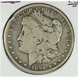 1892-S MORGAN DOLLAR VG (RIM BUMP)