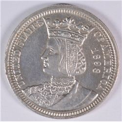 1893 ISABELLA QUARTER MS-64 WHITE,  cleaned  VERY NICE!!