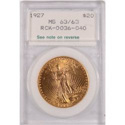 1927 $20.00 St. GAUDENS GOLD, NCI- MS-63 NICE