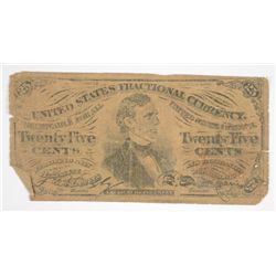 TWENTY-FIVE CENT US FRACTIONAL NOTE