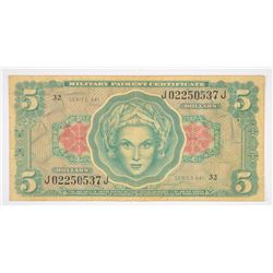 $5 MILITARY PAYMENT CERTIFICATE