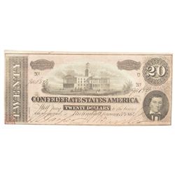 1864 $20 CONFEDERATE STATES OF AMERICA