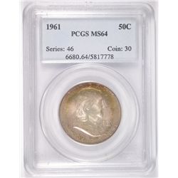 1961 FRANKLIN HALF DOLLAR PCGS MS-64