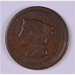 1853 LARGE CENT, RARE OFF-CENTER MINT ERROR. VF+  HARD TO FIND THIS TYPE ERROR