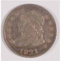 1821 BUST DIME, VF