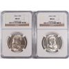 Image 1 : LOT OF (2 ) 1952-S FRANKLIN HALF DOLLARS, NGC MS-63