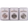 Image 1 : LOT OF ( 3 ) 1954-S FRANKLIN HALF DOLLARS, NGC MS-63