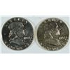 Image 1 : 1958 AND 1962 GEM PROOF FRANKLIN HALF DOLLARS