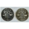 Image 2 : 1958 AND 1962 GEM PROOF FRANKLIN HALF DOLLARS