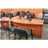Image 2 : CHERRY BOW FRONT L SHAPED EXECUTIVE DESK (RH)