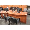 Image 2 : CHERRY BOW FRONT L SHAPED EXECUTIVE DESK (RH)