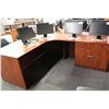 Image 3 : CHERRY BOW FRONT L SHAPED EXECUTIVE DESK (RH)