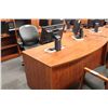 Image 2 : CHERRY BOW FRONT L SHAPED EXECUTIVE DESK (LH)