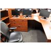 Image 3 : CHERRY BOW FRONT L SHAPED EXECUTIVE DESK (LH)